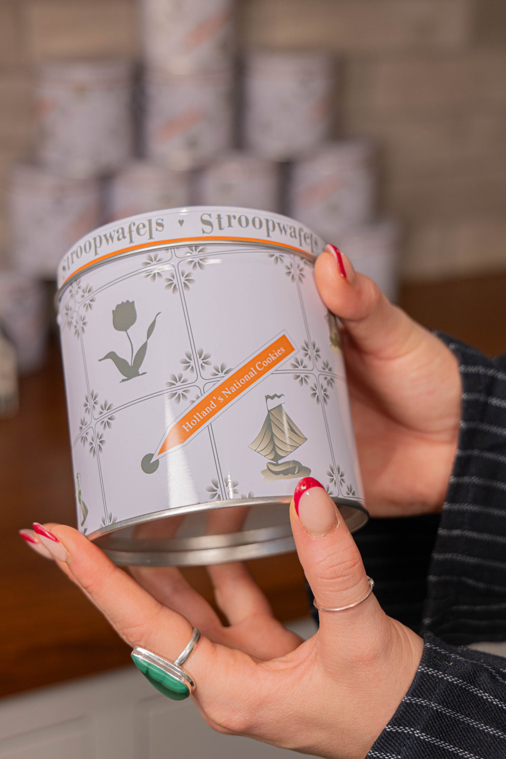 Authentic Dutch Stroopwafels in Tin